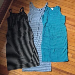 Maternity striped dress bundle